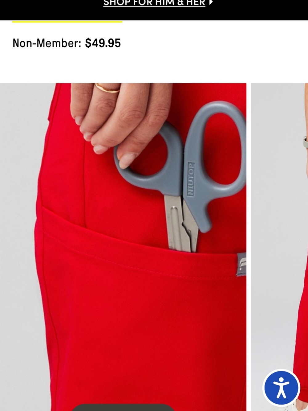 Fabletics Bright Red Drawstring Jogger Pants - Picture 2 of 4
